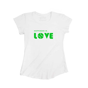 Women's Tennis Love Bamboo T-Shirt, White-0