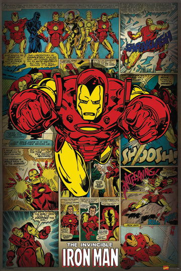 Iron Man Comic Page 24x36 Premium Poster – Team Spirit Store USA