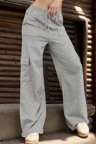 Drawstring Active Pants with Pockets - Team Spirit Store USA 