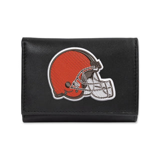 Cleveland Browns Wallet Trifold Leather Embroidered - Team Spirit Store USA 