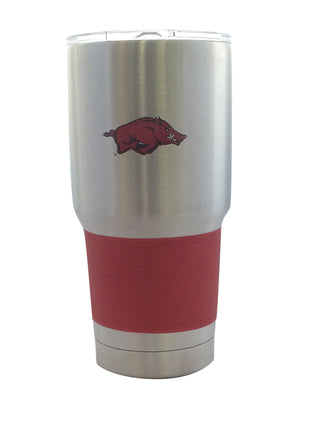 Arkansas Razorbacks Travel Tumbler 30oz Ultra Silver - Team Spirit Store USA 