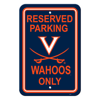 Virginia Cavaliers Sign 12x18 Plastic Reserved Parking - Team Spirit Store USA 