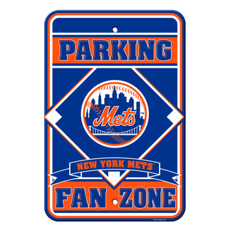 New York Mets Sign 12x18 Plastic Fan Zone Parking - Team Spirit Store USA 