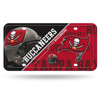 Tampa Bay Buccaneers Split Design License Plate Metal - Team Spirit Store USA 