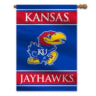 Kansas Jayhawks Banner 28x40 House Flag Style 2 Sided - Team Spirit Store USA 