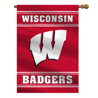 Wisconsin Badgers Banner 28x40 House Flag Style 2 Sided - Team Spirit Store USA 