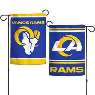 Los Angeles Rams Flag 12x18 Garden Style 2 Sided Slogan Design - Team Spirit Store USA 