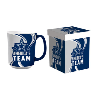 Dallas Cowboys Coffee Mug 14oz Ceramic Matching Box - Team Spirit Store USA 