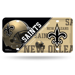 New Orleans Saints Split Design License Plate Metal - Team Spirit Store USA 