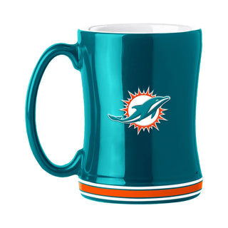 Miami Dolphins Coffee Mug 14oz Sculpted Relief - Team Spirit Store USA 