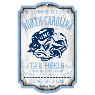 North Carolina Tar Heels 11x17 Wood Sign College Vault - Team Spirit Store USA 