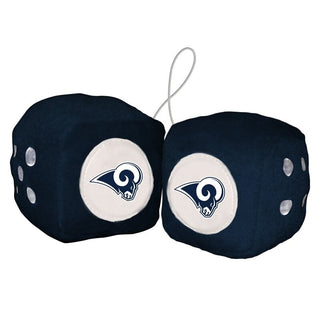 Los Angeles Rams Fuzzy Dice White Logo - Team Spirit Store USA 