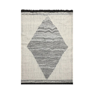 LoomBloom Geometric Kilim Wool Ivory Hand-Woven 5x8 Area Rug-1