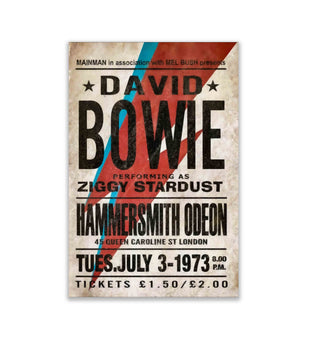 Music Poster David Bowie Hammersmith -Vintage Music Wall Decor-1