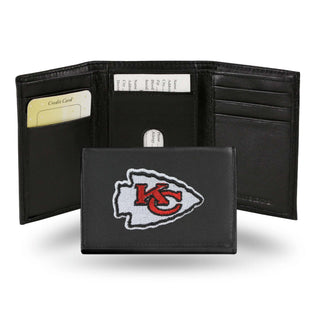 Kansas City Chiefs Wallet Trifold Leather Embroidered - Team Spirit Store USA 