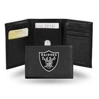 Las Vegas Raiders Wallet Trifold Leather Embroidered - Team Spirit Store USA 