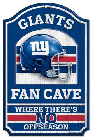New York Giants Sign 11x17 Wood Fan Cave Design - Team Spirit Store USA 