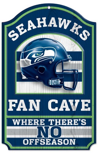 Seattle Seahawks Sign 11x17 Wood Fan Cave Design - Team Spirit Store USA 
