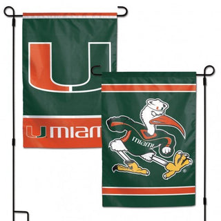 Miami Hurricanes Flag 12x18 Garden Style 2 Sided - Team Spirit Store USA 