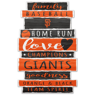 San Francisco Giants Sign 11x17 Wood Family Word - Team Spirit Store USA 