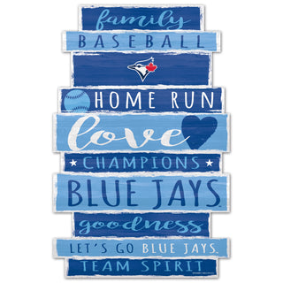 Toronto Blue Jays Sign 11x17 Wood Family Word Design - Team Spirit Store USA 