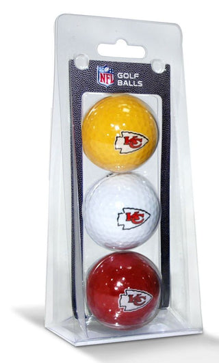 Kansas City Chiefs 3 Pack of Golf Balls - Team Spirit Store USA 