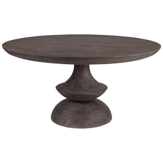 Round Charcoal Gray Solid Wood Dining Table - Team Spirit Store USA 