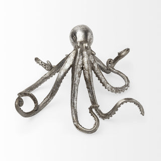 Petite Silver Resin Octopus Sculpture - Team Spirit Store USA 