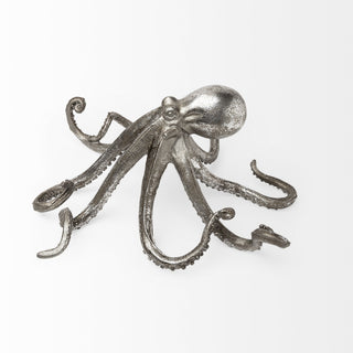 Petite Silver Resin Octopus Sculpture - Team Spirit Store USA 