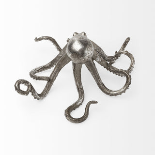 Petite Silver Resin Octopus Sculpture - Team Spirit Store USA 