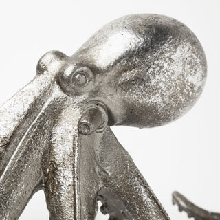 Petite Silver Resin Octopus Sculpture - Team Spirit Store USA 