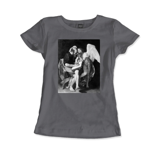 Caravaggio, The Evangelist Matthew, 1602 Artwork t-shirt-2