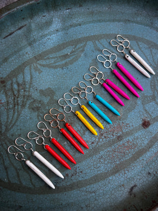 Howlite Drop Earrings-0