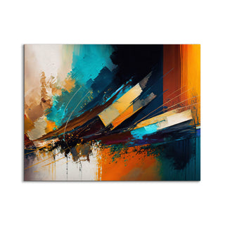 Canvas Print-Abstract Golden Blues-Wall Art-0