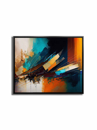 Canvas Print-Abstract Golden Blues-Wall Art-4
