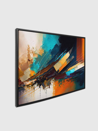 Canvas Print-Abstract Golden Blues-Wall Art-5