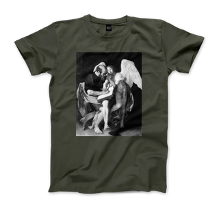 Caravaggio, The Evangelist Matthew, 1602 Artwork t-shirt-7