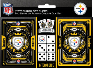 Pittsburgh Steelers Playing Cards and Dice Set - Team Spirit Store USA 