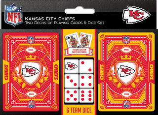 Kansas City Chiefs Playing Cards and Dice Set - Team Spirit Store USA 