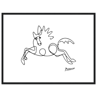 Pablo Picasso - Horse Line Art Poster-0