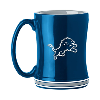Detroit Lions Coffee Mug 14oz Sculpted Relief Team Color - Team Spirit Store USA 