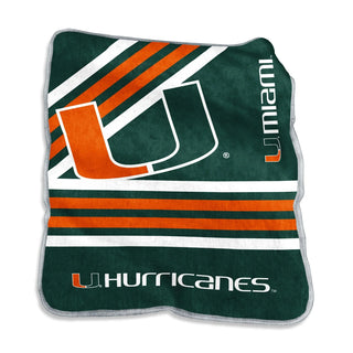 Miami Hurricanes Blanket 50x60 Raschel Throw - Team Spirit Store USA 
