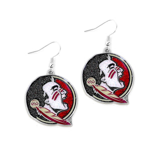 Florida State Seminoles Earrings Glitter Dazzle - Team Spirit Store USA 