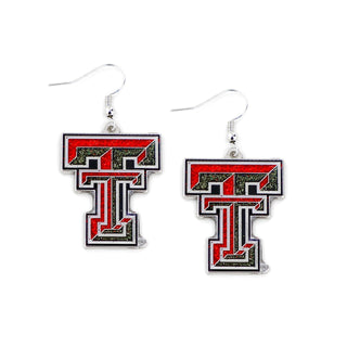 Texas Tech Red Raiders Earrings Glitter Dazzle - Team Spirit Store USA 