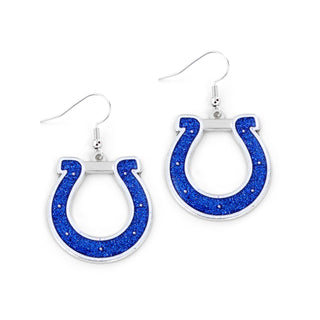 Indianapolis Colts Earrings Glitter Dazzle - Team Spirit Store USA 