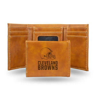 Cleveland Browns Wallet Trifold Laser Engraved - Team Spirit Store USA 