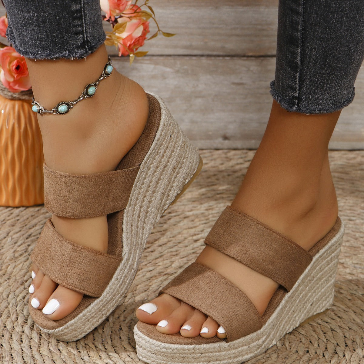 Open Toe Wedge Sandals Team Spirit Store USA Open Toe Wedge Sandals Team Spirit Store USA