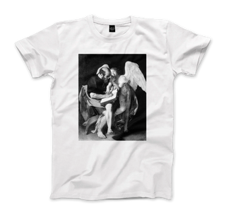 Caravaggio, The Evangelist Matthew, 1602 Artwork t-shirt-5
