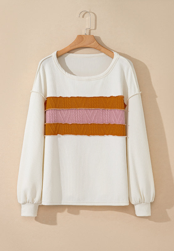 Color Block Mid-Stripe Long Sleeve Sweatshirt – Team Spirit Store USA