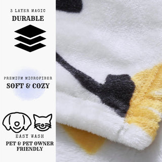 DaDa Bedding Soft Lightweight Fleece Throw Blanket, Yellow Fleur Floral Golden Orange Silver/Grey Background (XY1011) - Team Spirit Store USA 